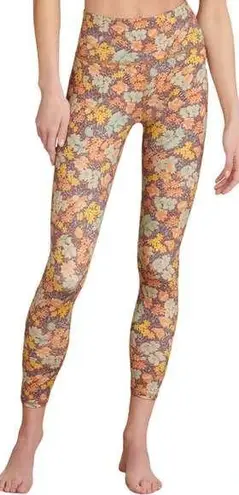 Veronica Beard Vilena Leggings Floral Orange Multi High Rise Workout Small NWT