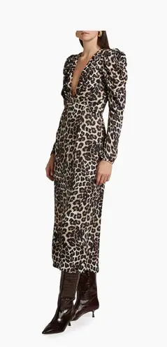 Farm Rio Cream Natural Skin Lenzing™ Ecovero™ Viscose Midi Dress, Medium, $230