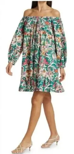 LA Double J Paloma Mini Dress Tree of Life Bianco Print XS