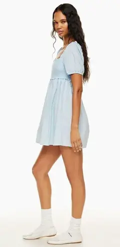 Aritzia Sunday Best Hadley Puff Sleeve Smocked Babydoll Dress Blue Women's M Size M