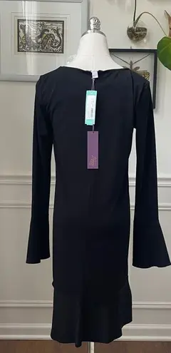 NWT Truly Poppy Stitch Fix Black Trumpet Sleeve Dress S