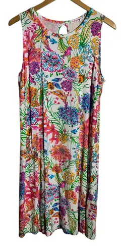 Fresh Produce Tank Dress M Sleeveless Chloe Swing Ocean Sea Life Pink Coastal
