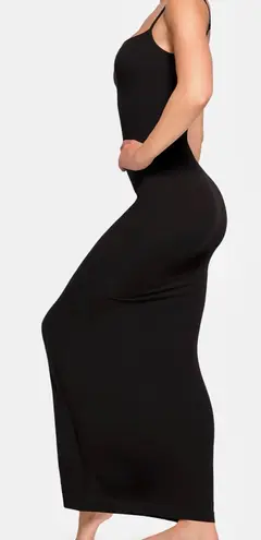 SKIMS ♨️ Soft Lounge Long Slip Maxi Dress Onyx Sz Large 🧡