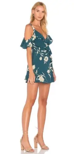 Privacy Please Revolve Hamlet Mini Wrap Dress in Sage Floral