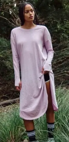 Free People Movement Long Game Layer Tunic in Oyster Opal NWOT sz unsized Purple