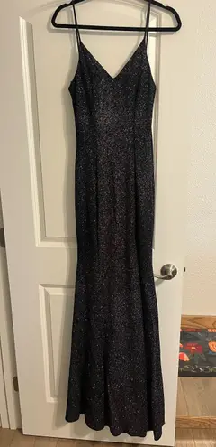 Midnight blue sparkle prom dress Medium Black