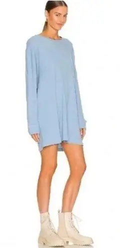 Free People  Boho Oversized Early Night Waffle Knit Lounge Beach Mini Dress Tunic