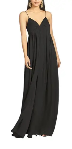 Sachin + Babi NEW Size 10 Jessica Crinkle Gorgette Empire Waist Maxi Gown Black - Image 1