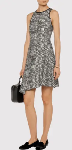 Derek Lam 10 Crosby Womens Dress Gray Asymmetric Boucle Silk Mini A Line Size 6