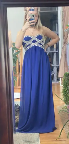 Minuet Blue Strapless Dress - Image 1