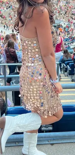 ZARA Gold Sequin  Dress