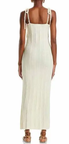 Line and Dot Carra Womens Crochet Maxi Bodycon Dress Size XS Cream