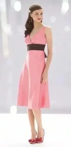 WTOO Watters & Watters In Bloom Pink & Brown Gown Dress Size 12 Cocktail Prom