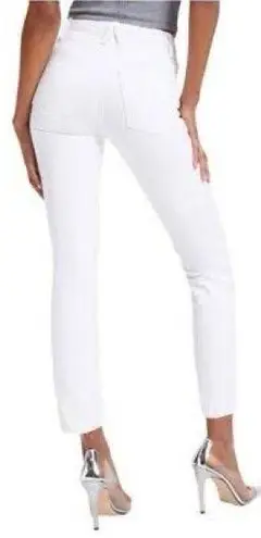 Good American  Good Legs Straight Raw Hem Jeans in White 037 Size 10/30