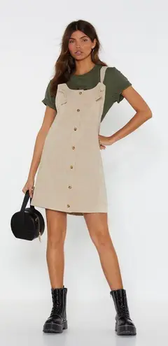 Nasty Gal It's Knot Over Corduroy Mini Dress