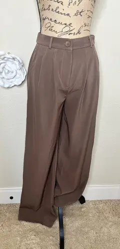 Princess Polly NTM: Chocolate Brown Archer High Waist Pants Sz 6