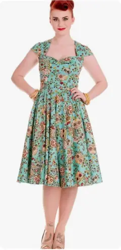 Hell Bunny Sugar Skull Sasha Dress Goth Emo Calavera Day of the Dead