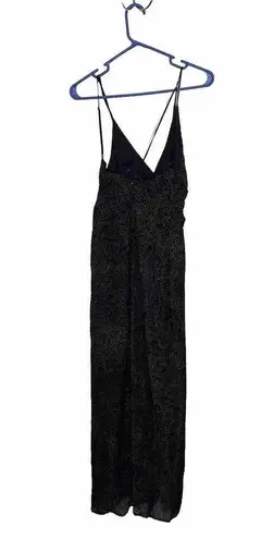 Jonathan Simkhai Black White Polka Dot Spaghetti Strap V neck Jumpsuit Size 4