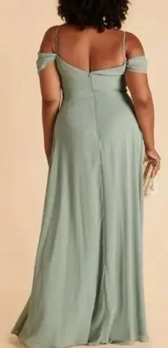 Birdy Grey Devin Convertible Chiffon Bridesmaid Dress Sage Green XL Slit