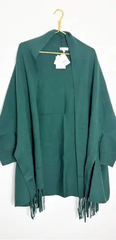 Sandro Celeste Fringed Open-front Cardigan One Size Green Oversized Quiet Luxury - Image 1