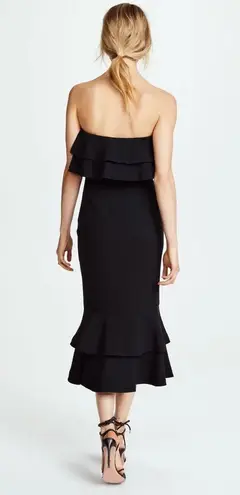 Cinq à Sept Cinq a Sept Ezana strapless ruffle tiered cocktail midi dress size 0 XXS