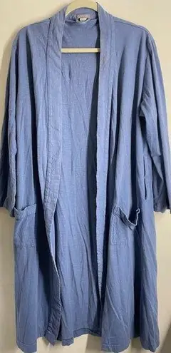 Coyuchi Organic Cotton Long Robe Light Blue size XS/S