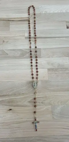 NEW Hand Crafted Rosary 6mm bead of Malachite Gold Crucifix