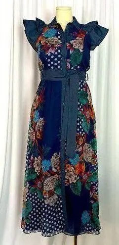 CQ by CQ  Short Ruffle Sleeve Semi-Sheer Dress (655) - Image 1