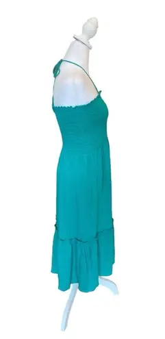 American Eagle  Halter Midi Dress In Teal Womens Size Large NWT