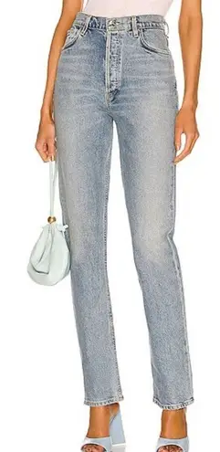 New Goldsign Lawler High Waisted Jean In Blue Blyth Button Fly Size 24