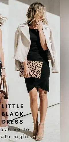 Treasure & Bond Ruched Side Sleeveless Dress Black 1x NWT