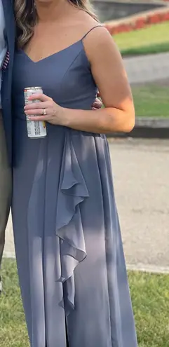 After Six Dusty Blue Bridesmaid Dress
