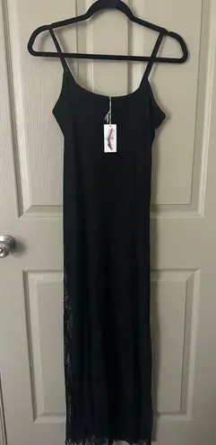 Jessica Simpson Black Lace Maxi Dress