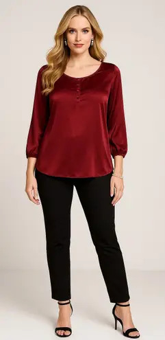 PaperMoon Red Silky Top - Size 3X