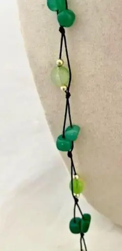 Park Lane Genuine Jade and Green Aventurine Statement Necklace, 32 inches