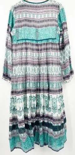 Raga NEW  Advika Dress Anthropologie Floral Long Sleeve Midi Long Sleeve Small