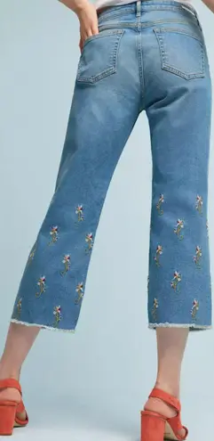 Pilcro and the Letterpress Embroidered High Rise Straight Jeans Size 25