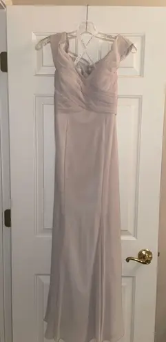 Azazie lecia off the shoulder chiffon floor length dress