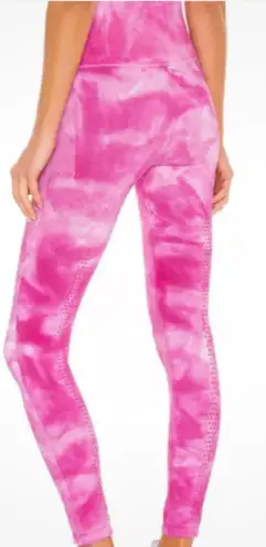 Free People Movement Women’s Good Karma Tie Dye 7/8 Full Length Pink Leggings size XS/S