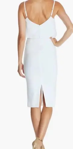 Dress the Population NWOT Alondra Blouson Sheath Dress in white sz L