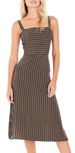 Faithfull the Brand Katergo Striped Tie Back Midi Dress Black Size XS 99 From Sammie