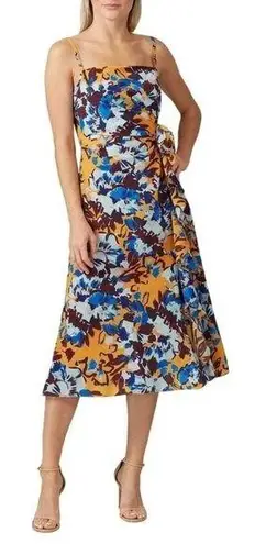 Prabal Gurung Collective Ochre Formal Side Ruffle Midi Dress Women's Size 6 Blue