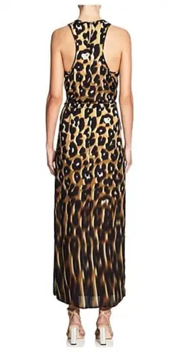 NWOT Manning Cartell Born Free Leopard Print Tie Waist Maxi Dress Size 0 Tan
