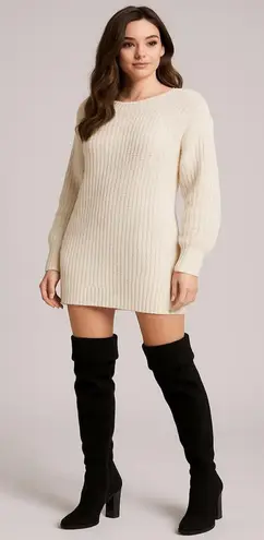 Calvin Klein  Jeans Charli Over-the-Knee Block Heel Boots Black 7.5 - Image 1