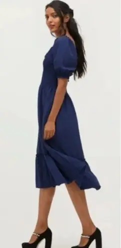 Hill House The Luisa Nap Blue Navy Crepe Dress Womens New Size XL