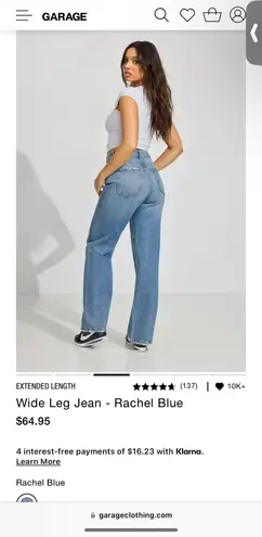 Garage wide leg jeans