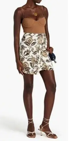Ba&sh Venise floral-print crepe mini wrap skirt Size Large Tropical