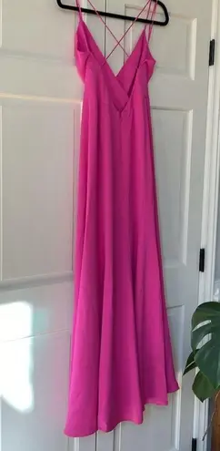 Jay Godfrey Turner Dress in Flamingo Hot Pink Gown Revolve 2 Bright Strappy Slit