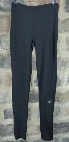 NordicTrack Leggings Black Zip Ankle Woman's Size Small Drawstring Athletic