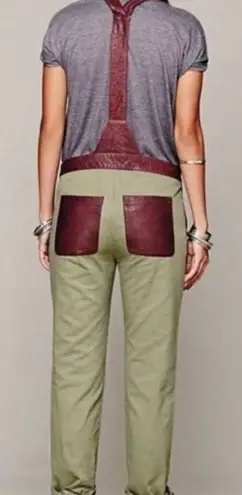 What Goes Around Comes Around Womens Green Tempest Straight Leg Overalls Medium